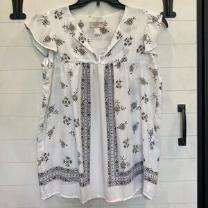 NWT Loft Flutter Sleeve Blouse Small